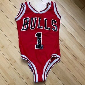 Chicago Bulls Red One Piece Swim Suit